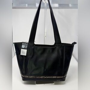 The Sak Black Leather Tote Bag NWT